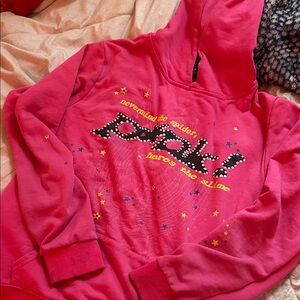 pink spider hoodie